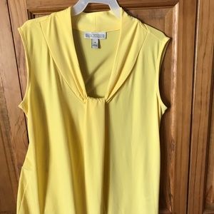 Dana Buchman Yellow Sailor Neck Blouse